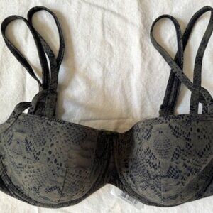 NWT! Prima Donna Freedom Wild Skin Classic Bikini Bra Top, Size EU 75 (US D)